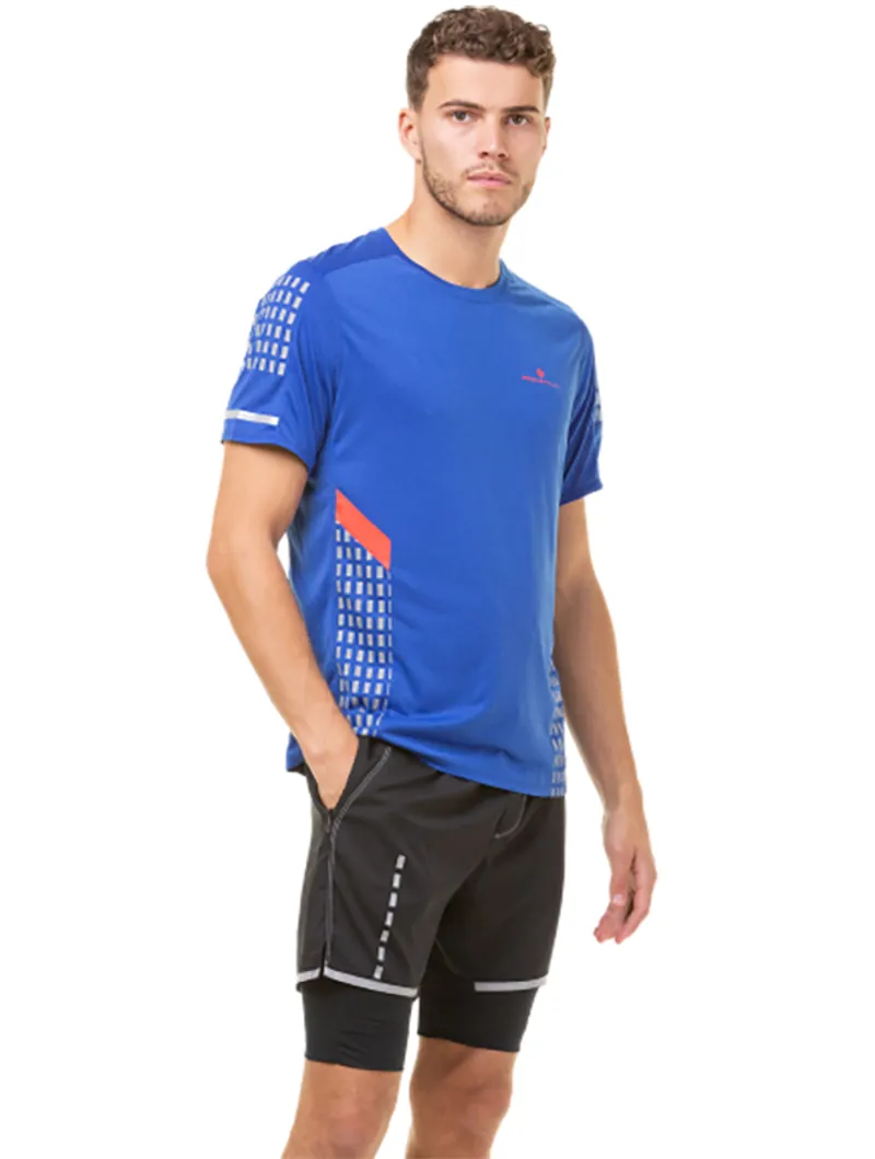 Ronhill Men's Tech Afterhours Twin Short All Black-2